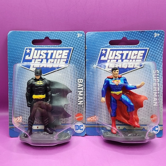 DC Comics Justice League Micro Action Figures Batman Superman 3" - Picture 1 of 5